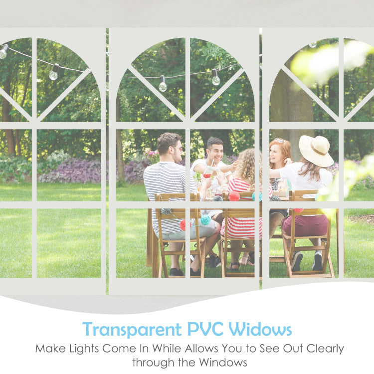 Outdoor 10 x 30 Feet Canopy Tent with 5 Removable Sidewalls for Party Wedding