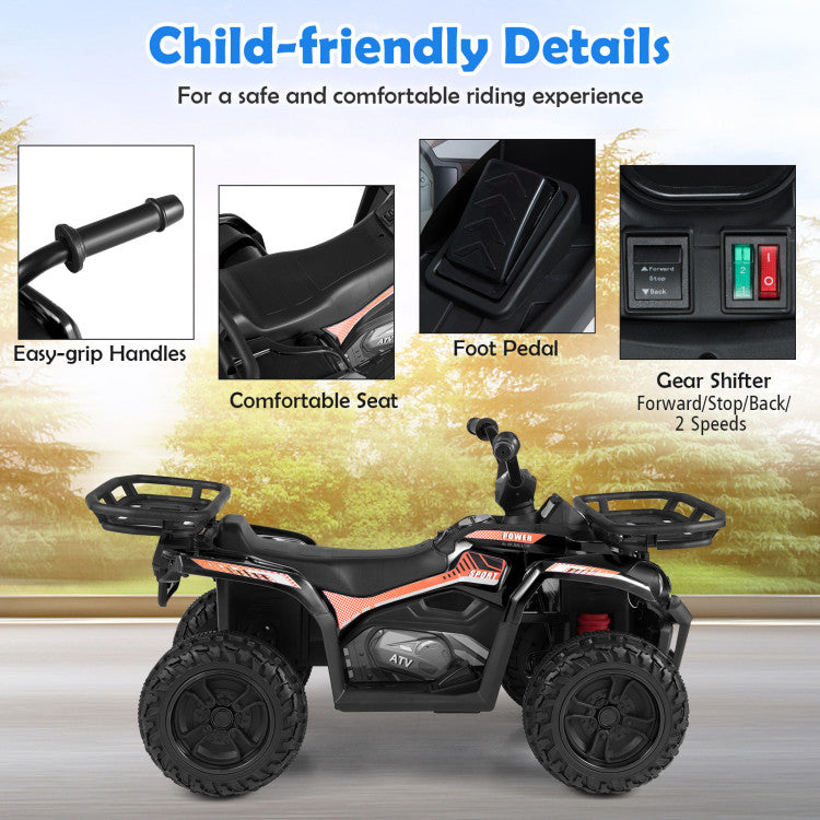 24V Electric Ride On Quad with LED Headlights