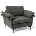 Home Modern Fabric Accent Armchair with Original Distributed Spring and Armrest Cushions