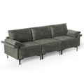 Home Large 3-Seat Sofa Sectional with Metal Legs for 3-4 people
