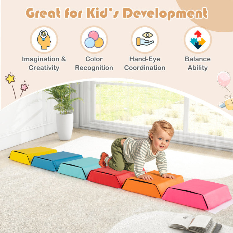 Hexagon Kids Ball Pit Foam Climbing Exercise Mat with Detachable PU Covers