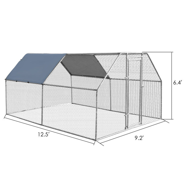 New Outdoor 9.5 x 12.5 Feet Large Walk In Chicken Coop Run House