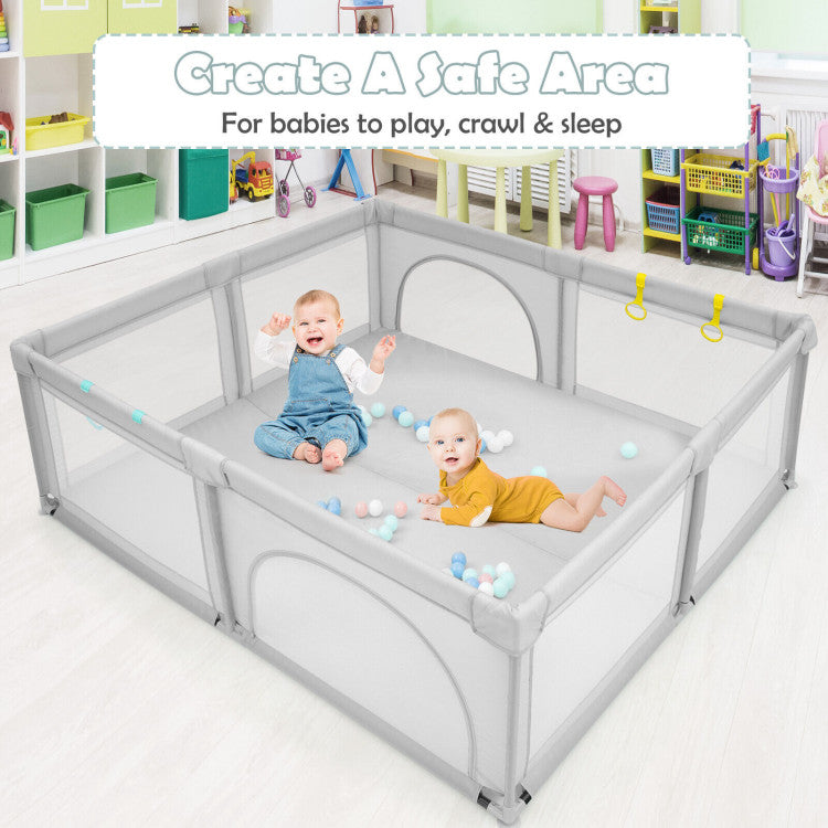 Large Infant Baby Playpen Safety Play Center Yard with 50 Ocean Balls