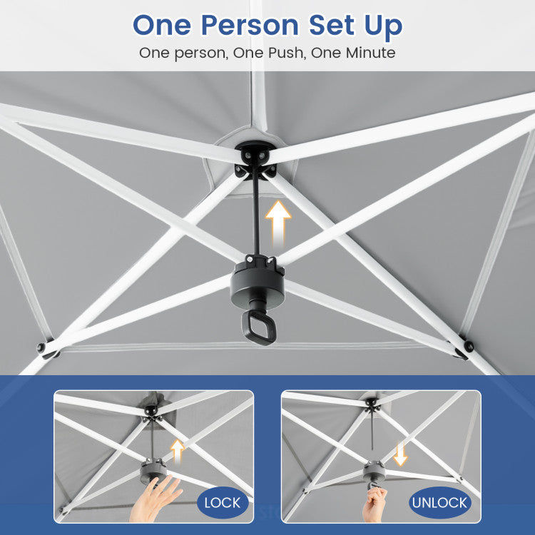 Outdoor 10 X 20 Feet Pop up Canopy Tent Instant Setup with 6 Sidewalls