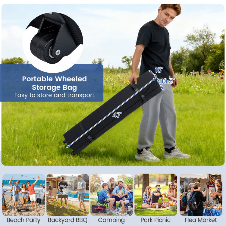 Outdoor 10 X 20 Feet Pop up Canopy Tent Instant Setup with 6 Sidewalls