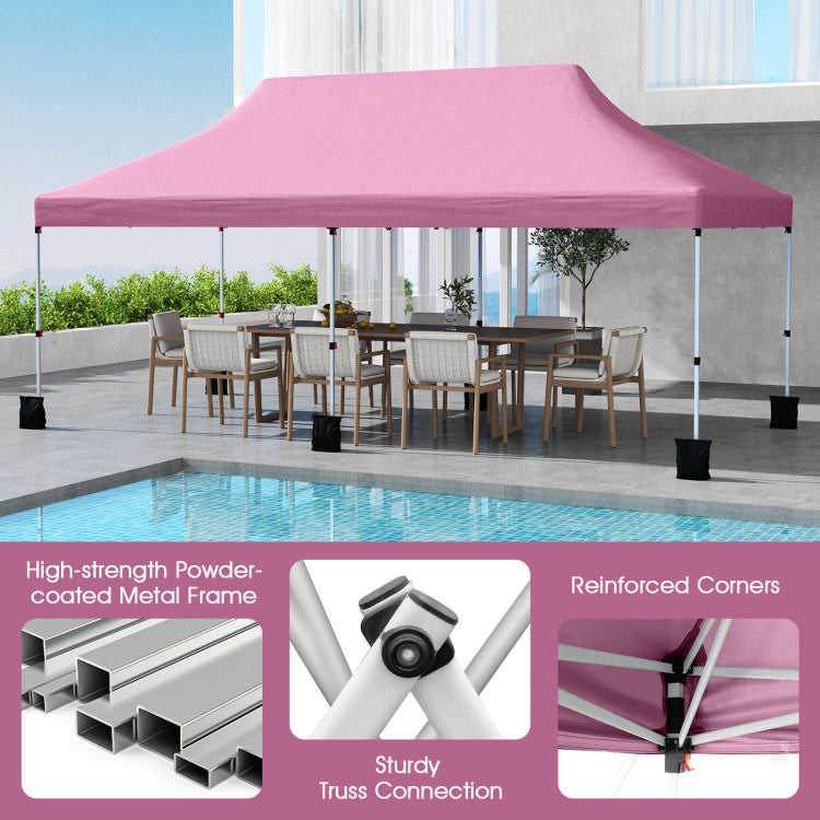 Outdooer 10 X 20 FT Pop up Canopy Tent Foldable Portable Outdoor Gazebo with Carry Bag NO WALLS