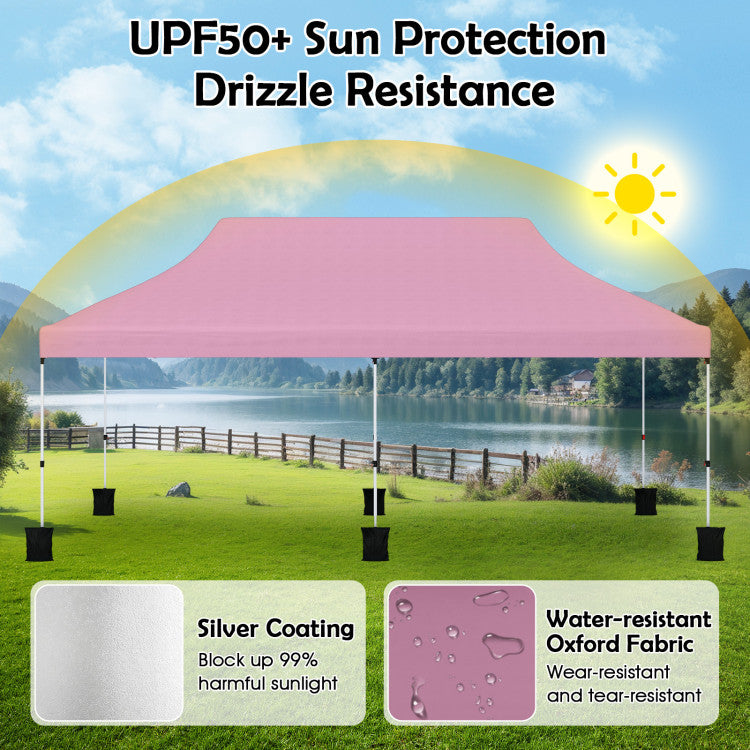 Outdooer 10 X 20 FT Pop up Canopy Tent Foldable Portable Outdoor Gazebo with Carry Bag NO WALLS