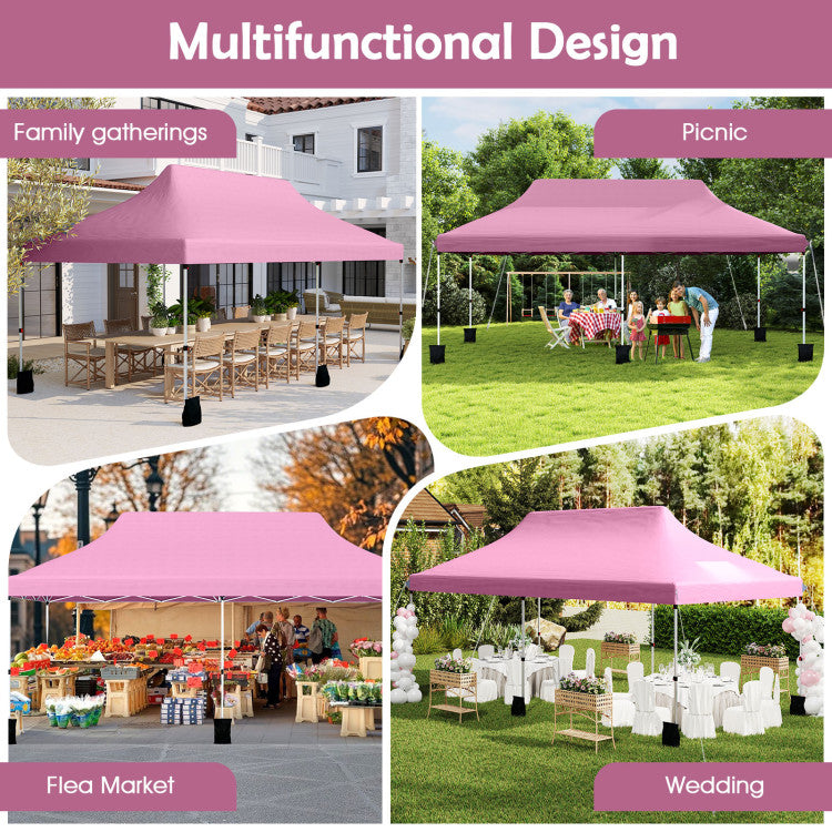 Outdooer 10 X 20 FT Pop up Canopy Tent Foldable Portable Outdoor Gazebo with Carry Bag NO WALLS