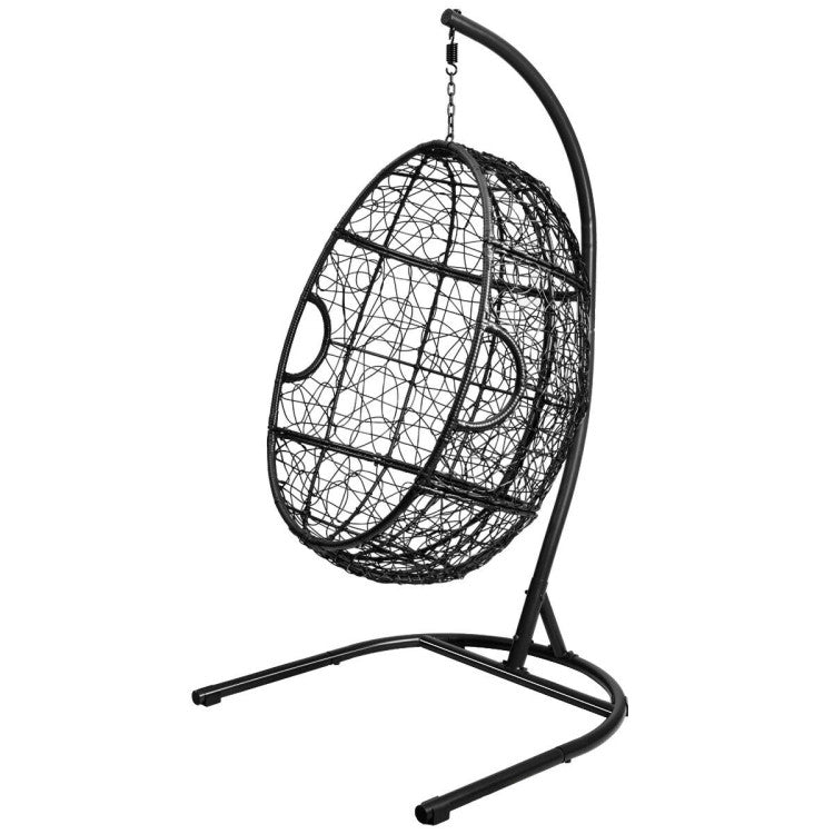 Outdoor Indoor/Outdoor Hanging Cushioned Hammock Chair with Stand