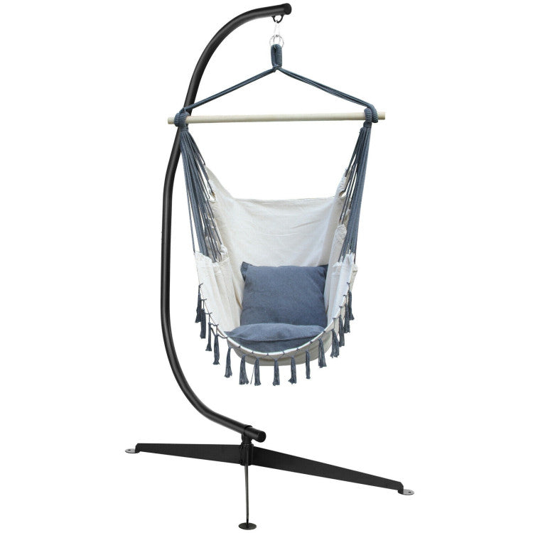 Outdoor Solid Steel C Hammock Frame Stand ONLY