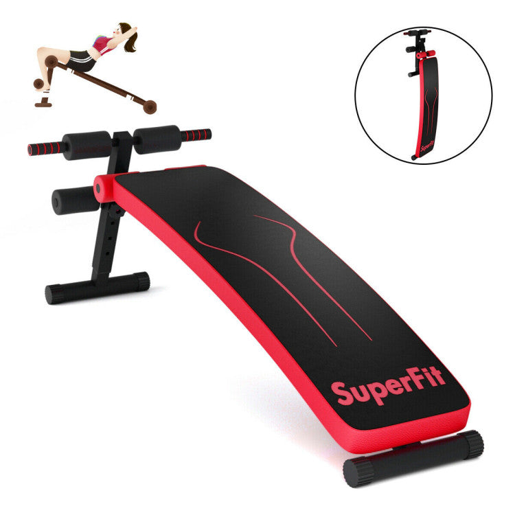Fitness Folding Weight Bench Adjustable Sit-up Board Workout Slant Bench