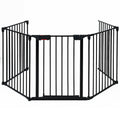 Pet 115 Inch Length 5 Panel Adjustable Wide Fireplace Fence