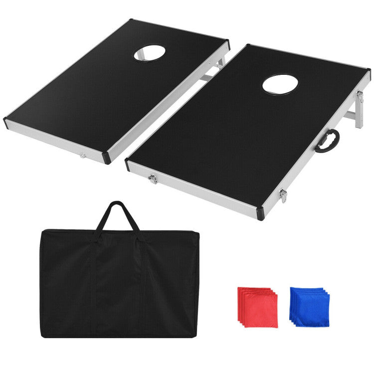 Outdoor Sport Game Cornhole Set with Foldable Design and Side Handle