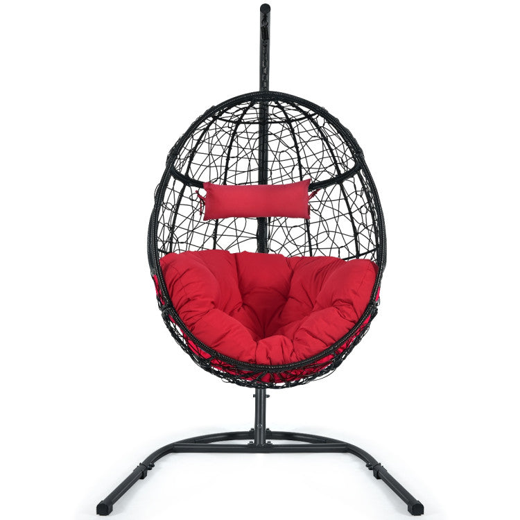 Outdoor Indoor/Outdoor Hanging Cushioned Hammock Chair with Stand