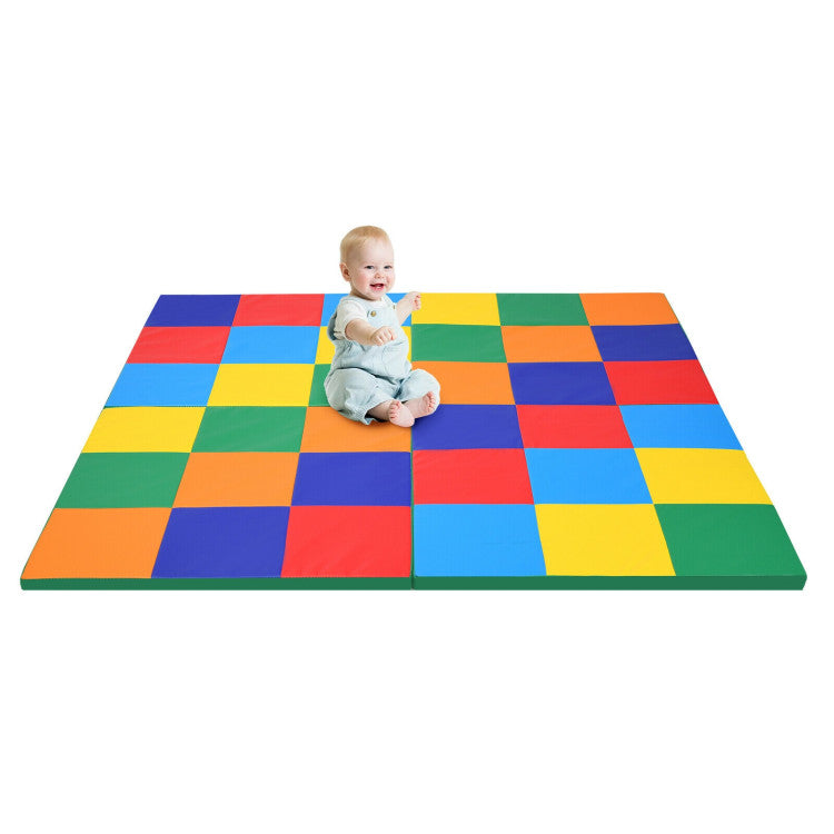 58 Inch Toddler Folding Activity Floor Mat Foam Baby Play Mat