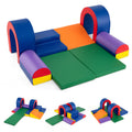 10-Piece Foam Climbing Blocks Soft PU Leather Play Gym Lightweight Baby Climber Structures
