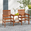 Outdoor 2-Seater Outdoor Patio Furniture Set with 1.57 Inch Umbrella Hole