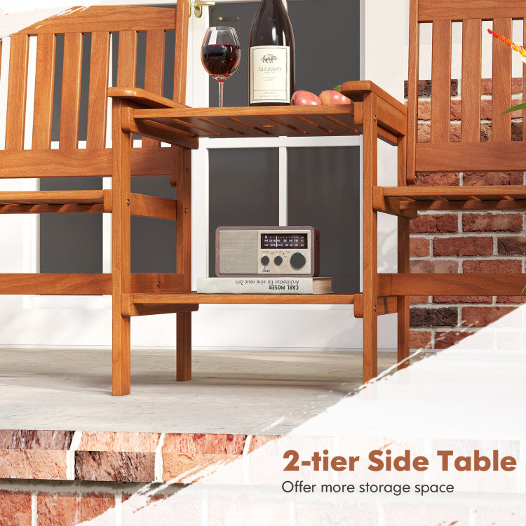 Outdoor 2-Seater Outdoor Patio Furniture Set with 1.57 Inch Umbrella Hole