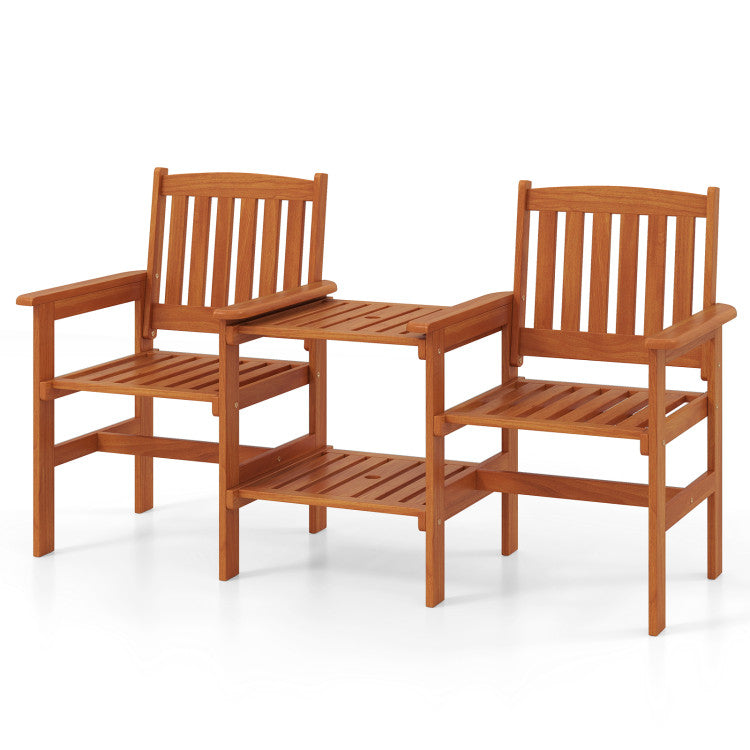 Outdoor 2-Seater Outdoor Patio Furniture Set with 1.57 Inch Umbrella Hole