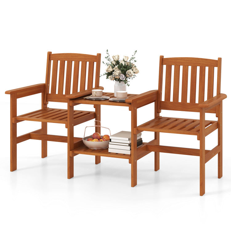 Outdoor 2-Seater Outdoor Patio Furniture Set with 1.57 Inch Umbrella Hole