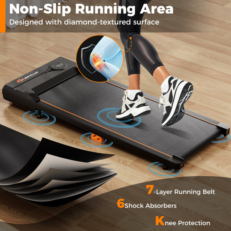 Fitness 2.5HP Under Desk Treadmill with Remote Control for Home Office