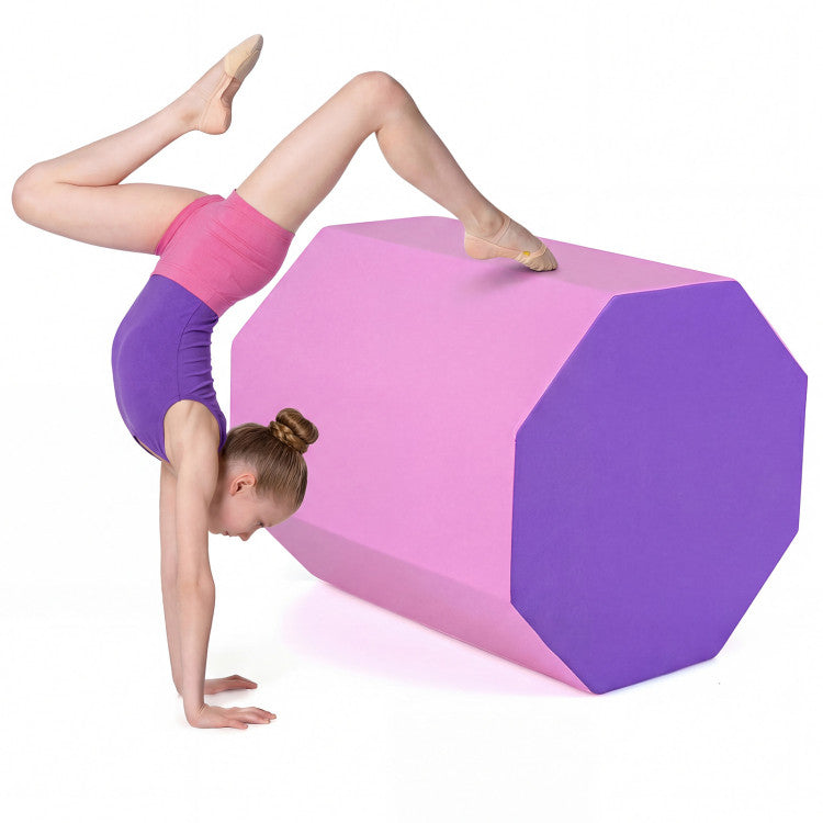Fitness 22.5" x 26" Octagon Tumbling Mat with Zippered Cover and Thick Foam Filling