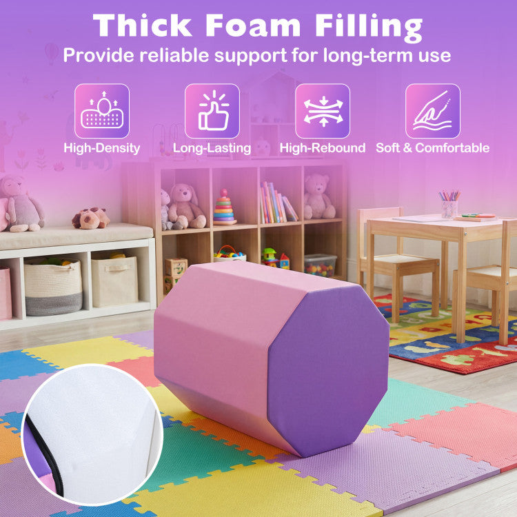 Fitness 22.5" x 26" Octagon Tumbling Mat with Zippered Cover and Thick Foam Filling