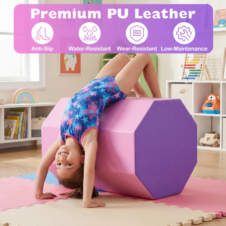 Fitness 22.5" x 26" Octagon Tumbling Mat with Zippered Cover and Thick Foam Filling