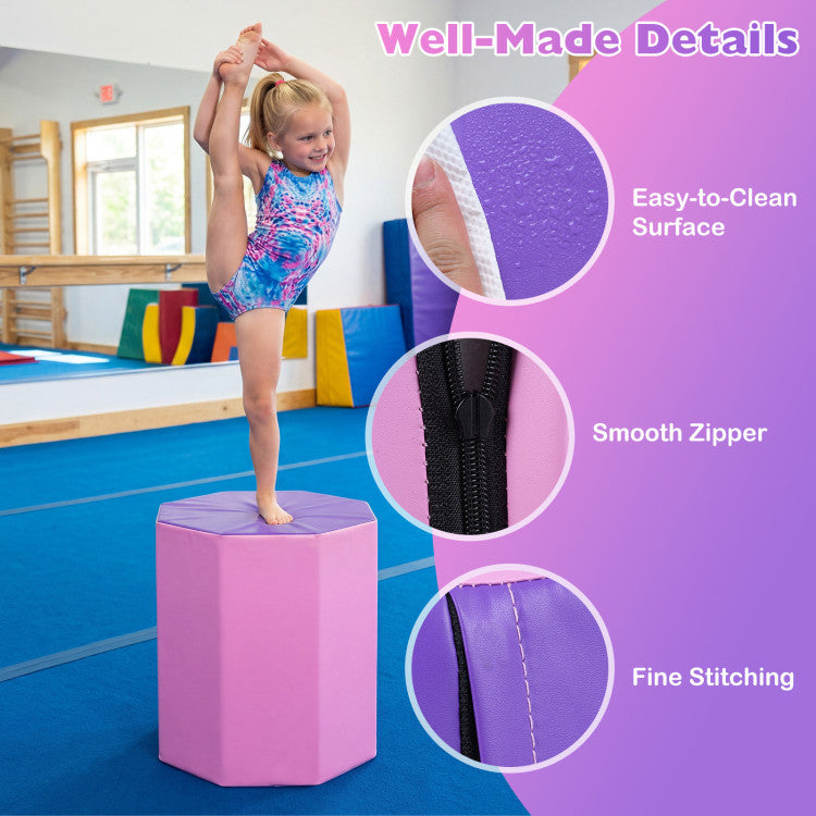 Fitness 22.5" x 26" Octagon Tumbling Mat with Zippered Cover and Thick Foam Filling