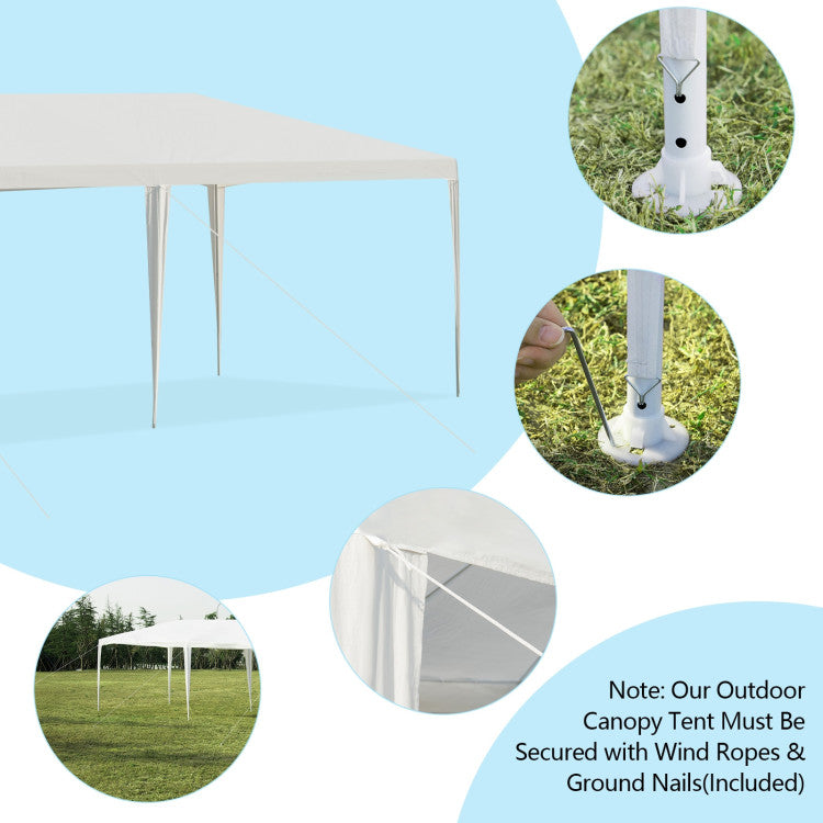 Outdoor 10 x 30 Feet Canopy Tent with 5 Removable Sidewalls for Party Wedding