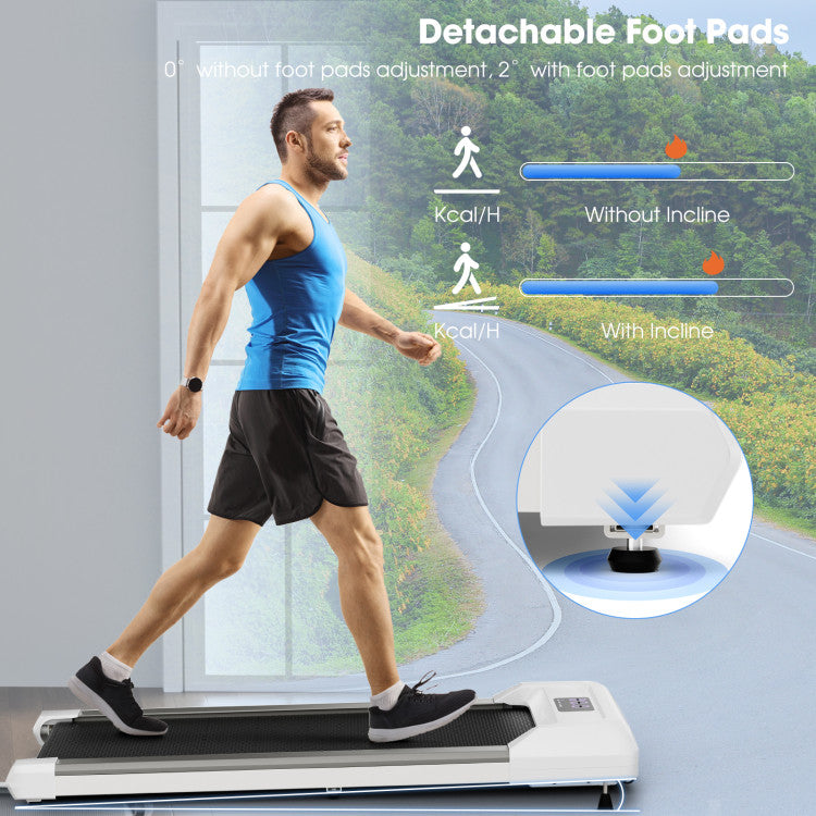 Fitness 2.25 HP Walking Pad with LED Display and Remote Control
