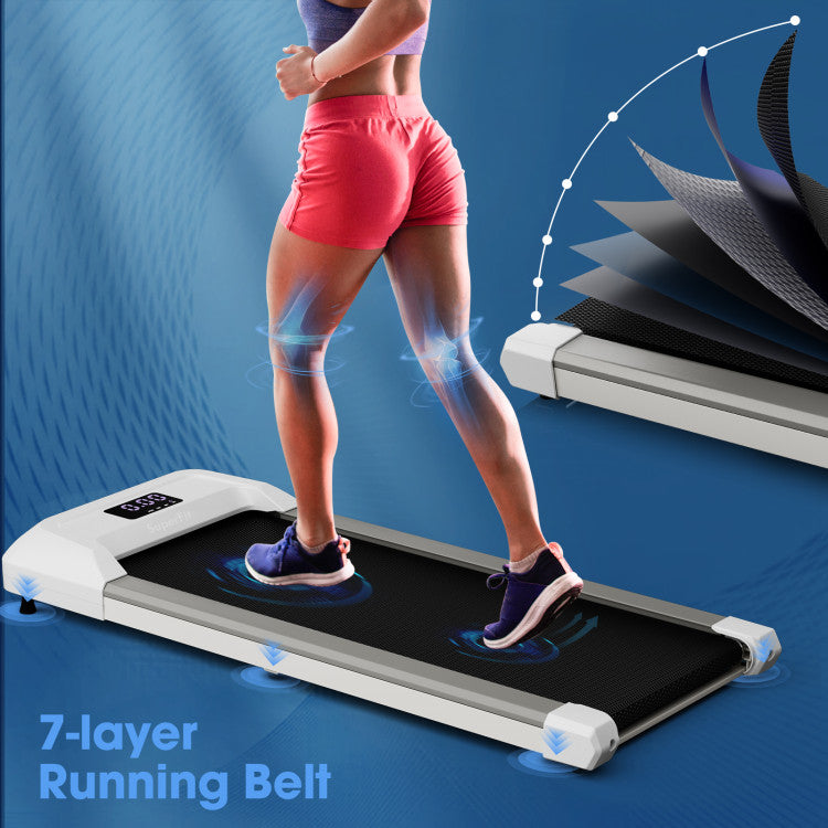 Fitness 2.25 HP Walking Pad with LED Display and Remote Control