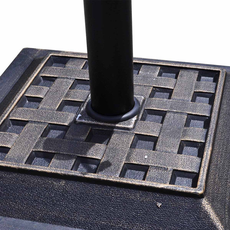 Outdoor 17.5 Inch Heavy Duty Square Umbrella Base Stand of 30 lbs for Outdoor