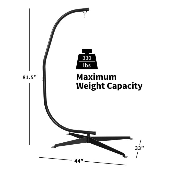 Outdoor Solid Steel C Hammock Frame Stand ONLY