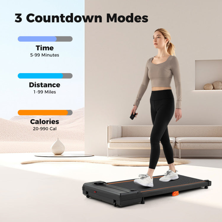 Fitness 2.5HP Under Desk Treadmill with Remote Control for Home Office