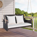 Outdoor 2-Person Patio Rattan Porch Swing