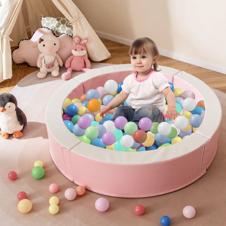 Detachable Foam Ball Pit with 50 Colorful Ocean Balls
