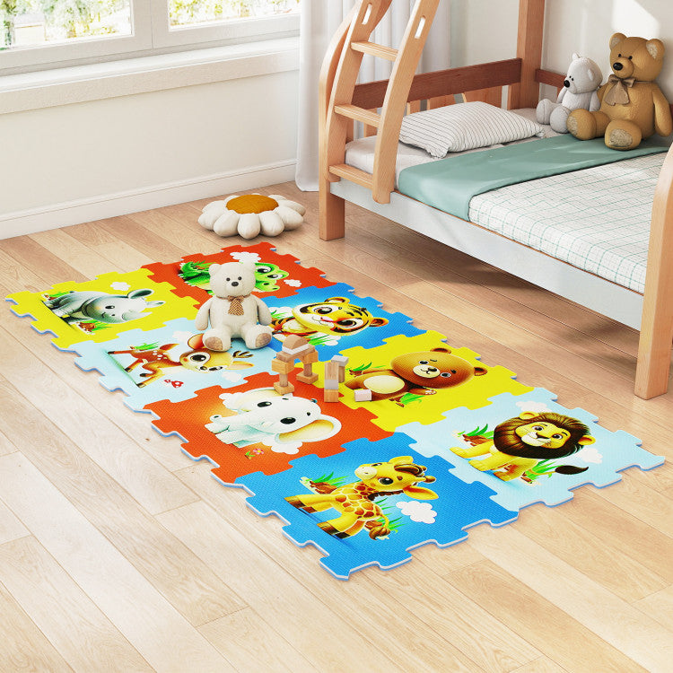 8-Piece Educational Animal Interlocking Baby Play Mat