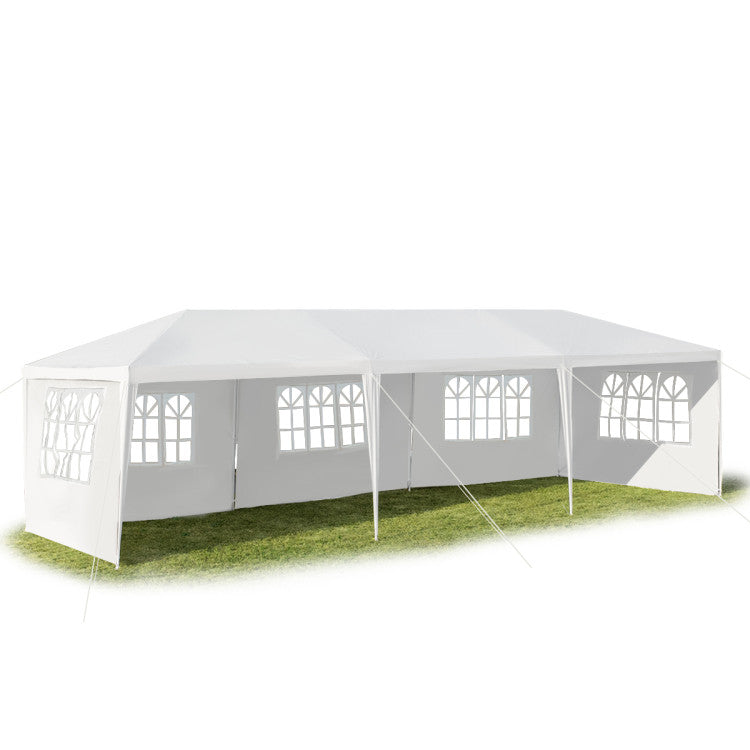 Outdoor 10 x 30 Feet Canopy Tent with 5 Removable Sidewalls for Party Wedding