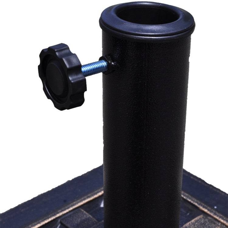 Outdoor 17.5 Inch Heavy Duty Square Umbrella Base Stand of 30 lbs for Outdoor