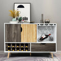 Home Mid-Century Buffet Sideboard Wooden Storage Cabinet