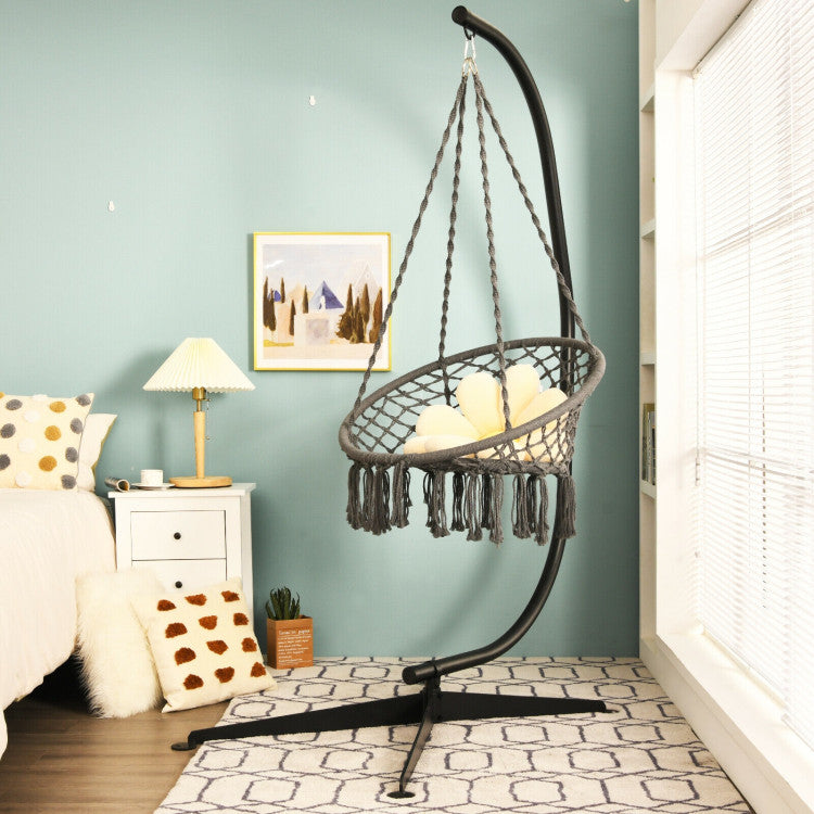 Outdoor Solid Steel C Hammock Frame Stand ONLY