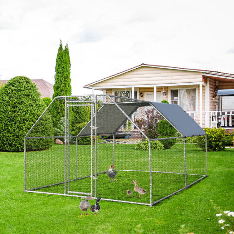 New Outdoor 9.5 x 12.5 Feet Large Walk In Chicken Coop Run House