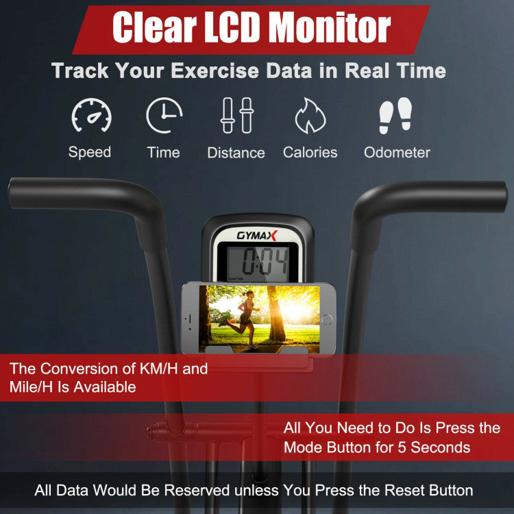 Fitness Upright Air Bike with Unlimited Resistance