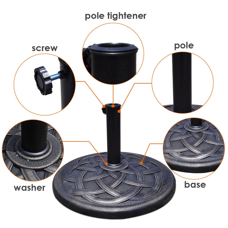 Outdoor 22 Inch Heavy Duty Round Umbrella Base Stand