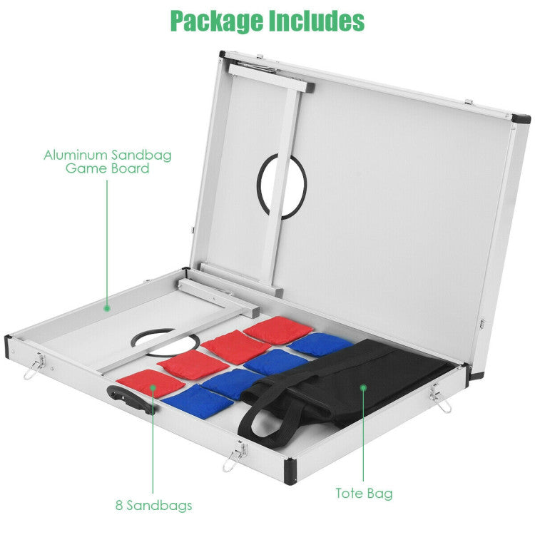 Outdoor Sport Game Cornhole Set with Foldable Design and Side Handle