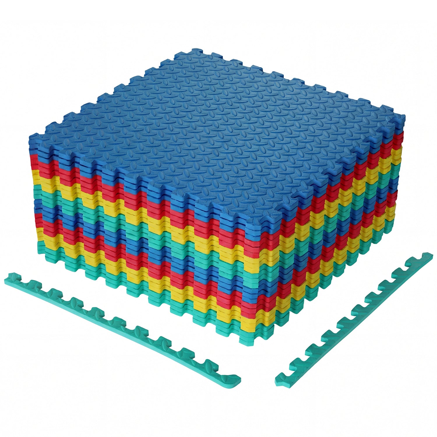 12 Pieces Flooring Mats Interlocking EVA Foam Exercise Mats with Anti-slip Surface