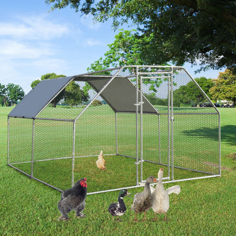 New Outdoor 9.5 x 12.5 Feet Large Walk In Chicken Coop Run House