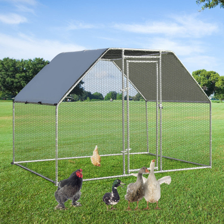 New Outdoor 9.5 x 6.5 Feet Large Walk In Chicken Run Cage