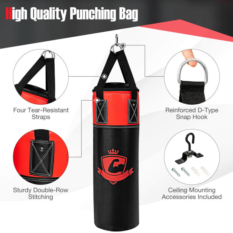 Fitness Kids 11 Pounds Kids Hanging Punching Bag Set with Punching Gloves